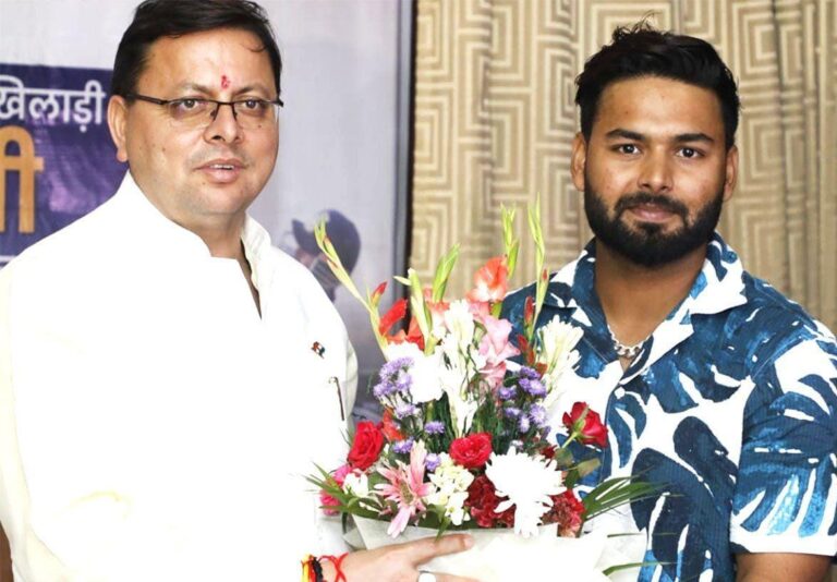 মুখ্যমন্ত্রী পুষ্কর সিং ধামী ঋষভ পন্তকে উত্তরাখণ্ডের ব্র্যান্ড অ্যাম্বাসাডর হিসাবে নিযুক্ত করেছেন